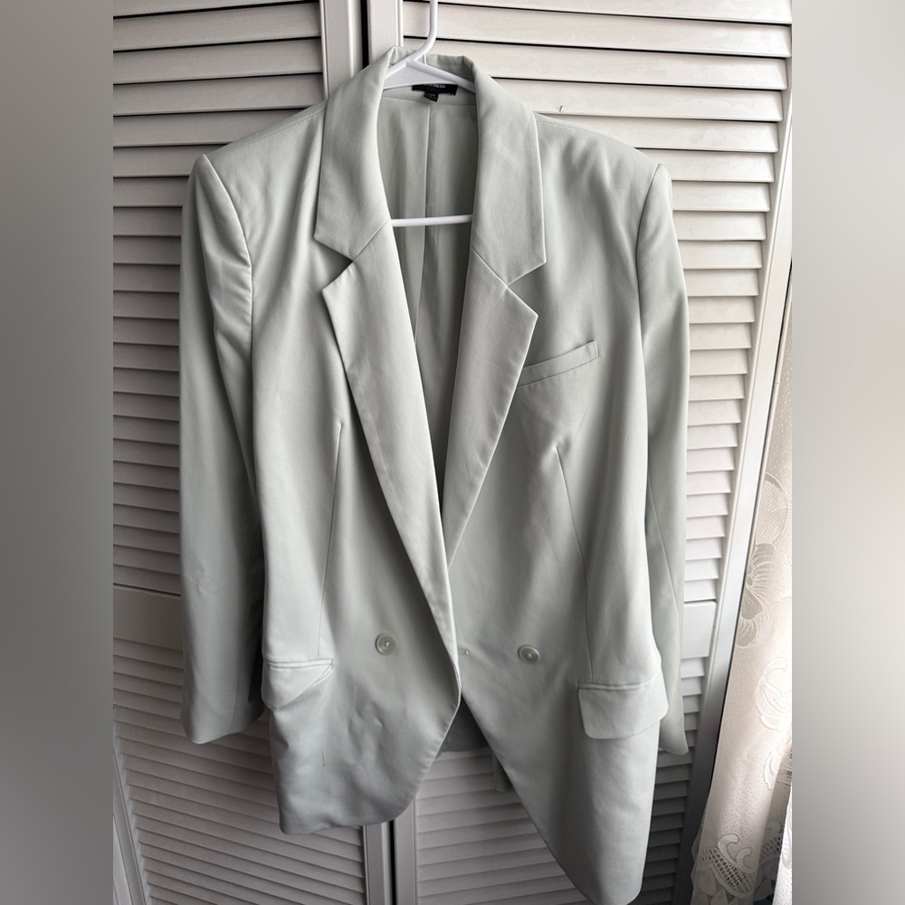 Express Mint Green Boyfriend Blazer